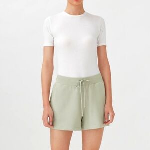 NWT Cuyana French Terry Shorts With Drawstring - Sage Green - Large